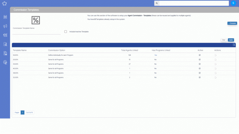 Commission Template Entry Screen – OLD SITE – TEAMS Help Site